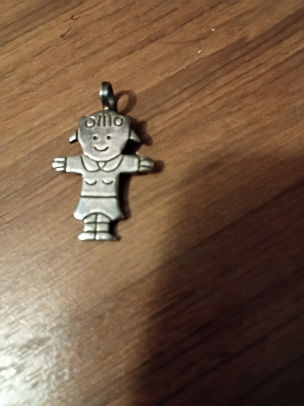 Vintage "Best" Silver & Gold Tone Young Girl Pendant-